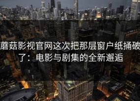 蘑菇影视官网这次把那层窗户纸捅破了：电影与剧集的全新邂逅