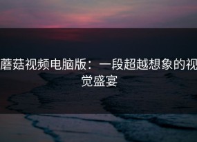 蘑菇视频电脑版：一段超越想象的视觉盛宴